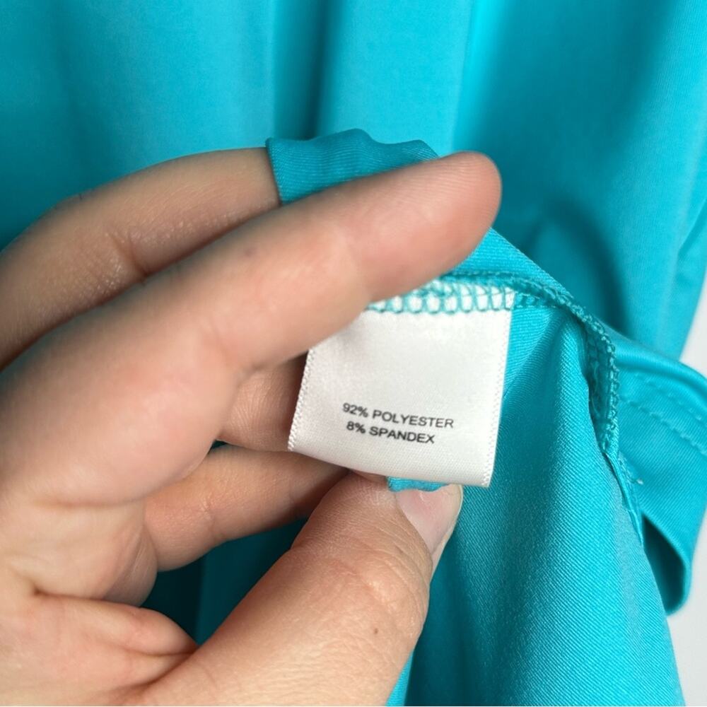 Peter Millar Summer Comfort Breathable Dri-Fit Bright Blue Golf Polo, MEDIUM - Picture 5 of 7